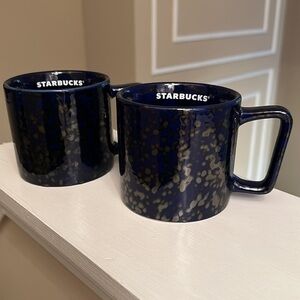 Starbucks Blue Black Speckle Ceramic Mug set of 2​